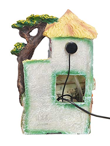 Image of Polyresin Chocolate Colour Table Top Indoor Rock Finish Waterfall Fountain for Home Decor with LED Lights, Speed Controller Pump & Crystal Ball (Size: 25.5 x 21 x 18.5CM | Wt: 1145grm)