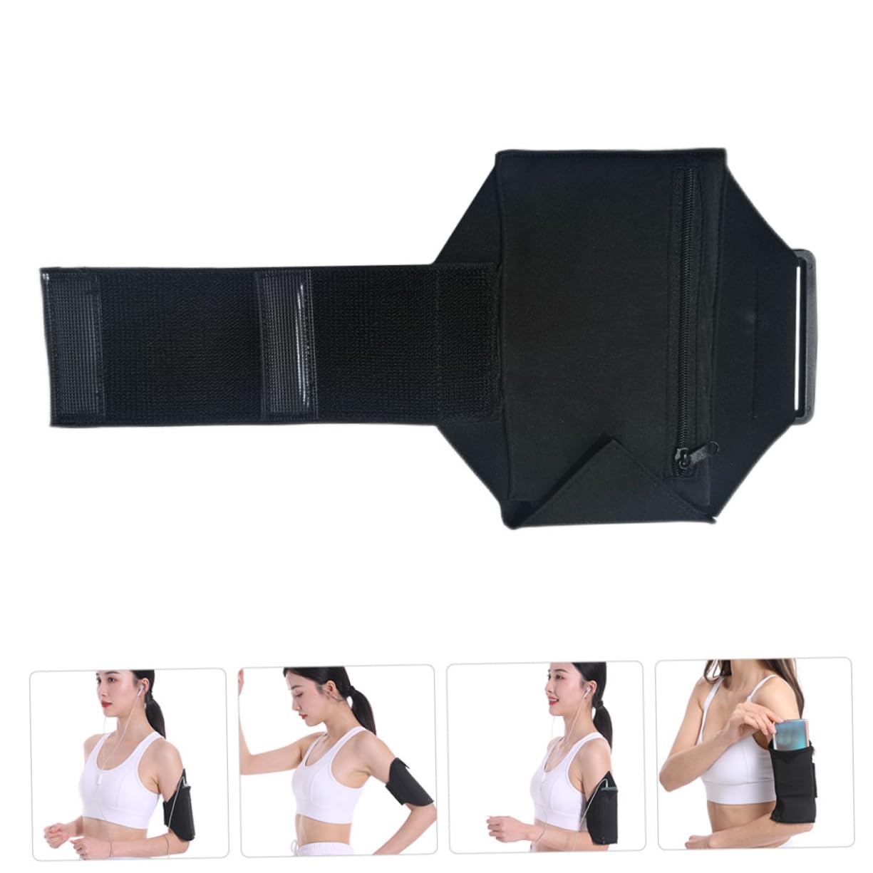 jojofuny 5pezzi Borsetta Multifunzionale Per Smartphone Braccio e Polpaccio e Traspirante Per Fitness e Attività All Portatile e Per Chiavi Soldi e Accessori