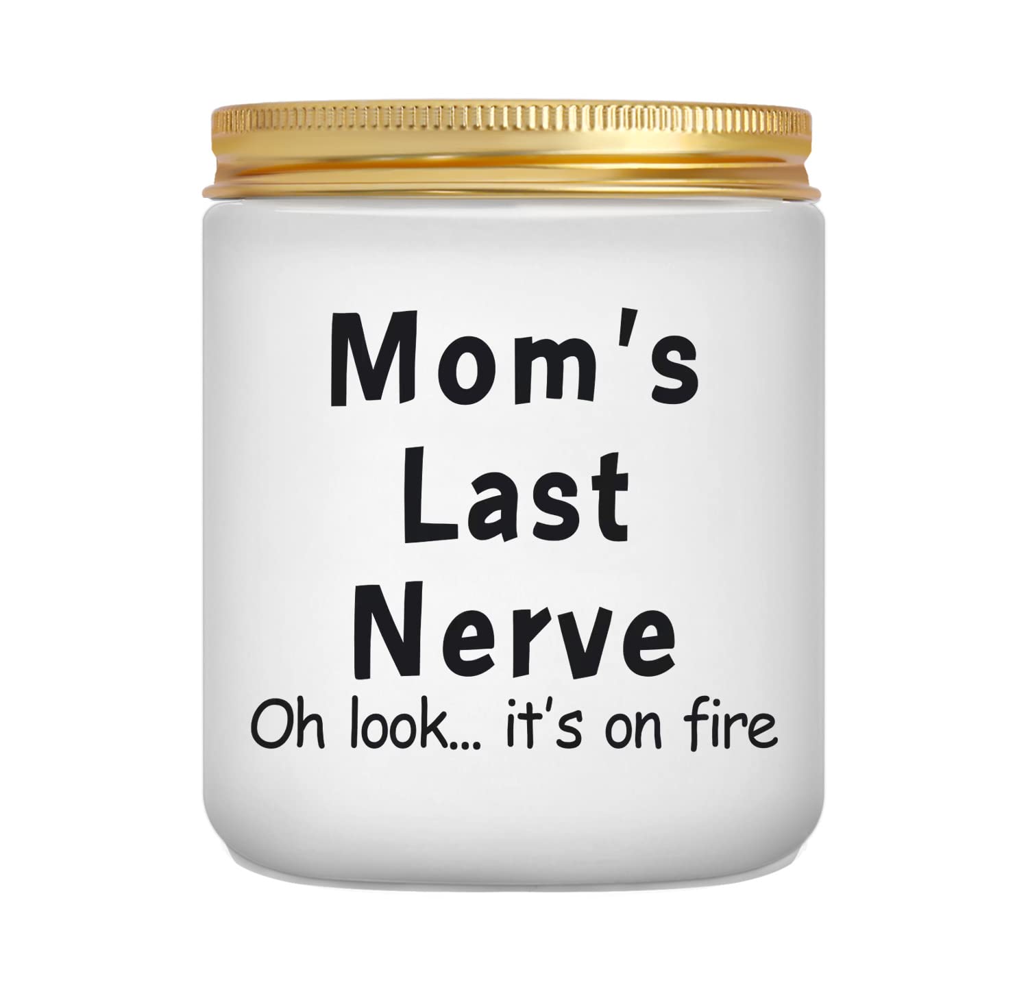 MrssbeaFunny Birthday Gift for Mom, Mother’s Day Gifts for Mom from Daughter and Son, Mom's Last Nerve Candle (Lavender)