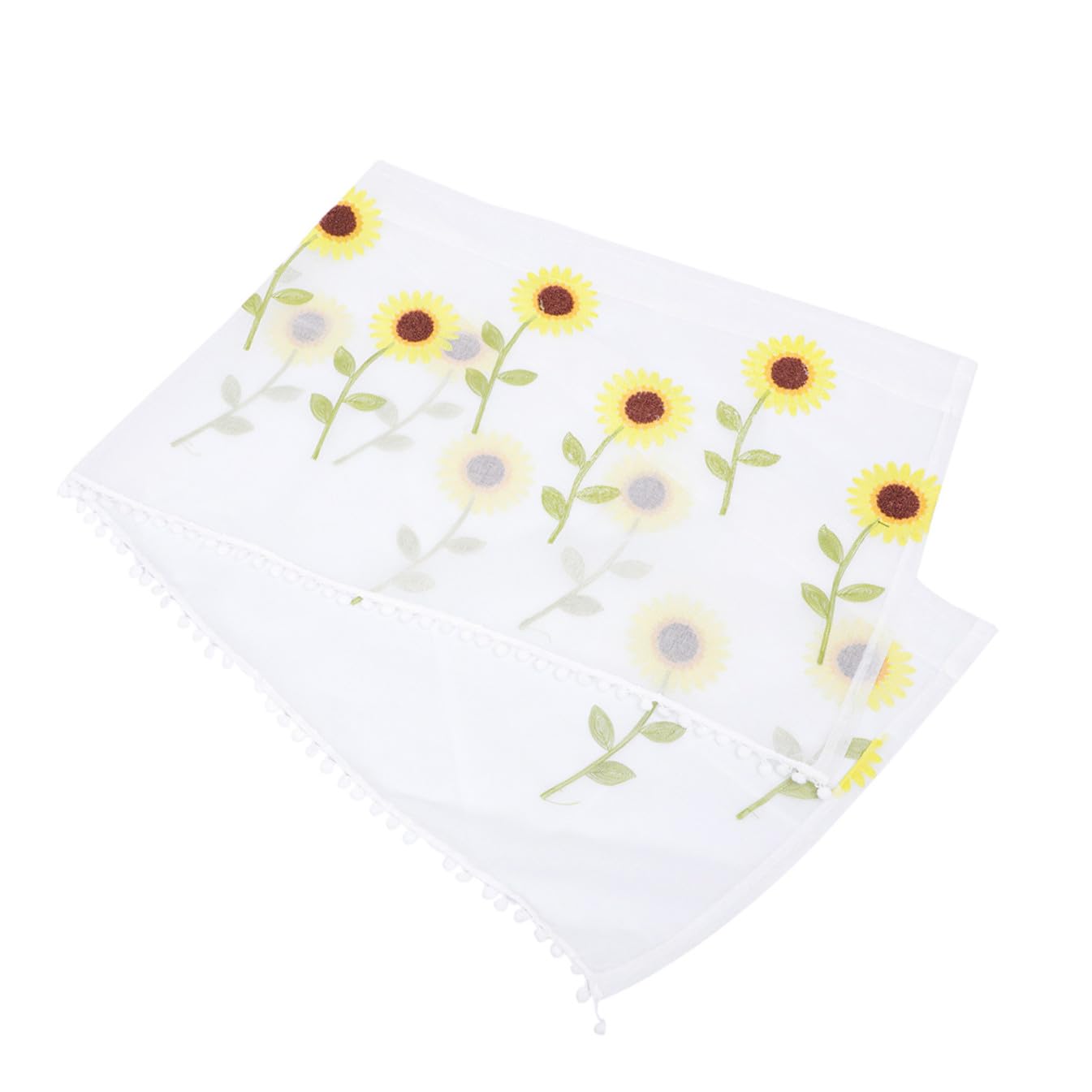 Cortina corta de girasoles Abaodam para dar luz natural y alegría a tu cocina