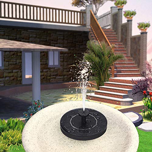 KKmoon Fonte alimentada por energia solar 6V 1W Solar DIY para pássaros Bomba de fonte para banho de