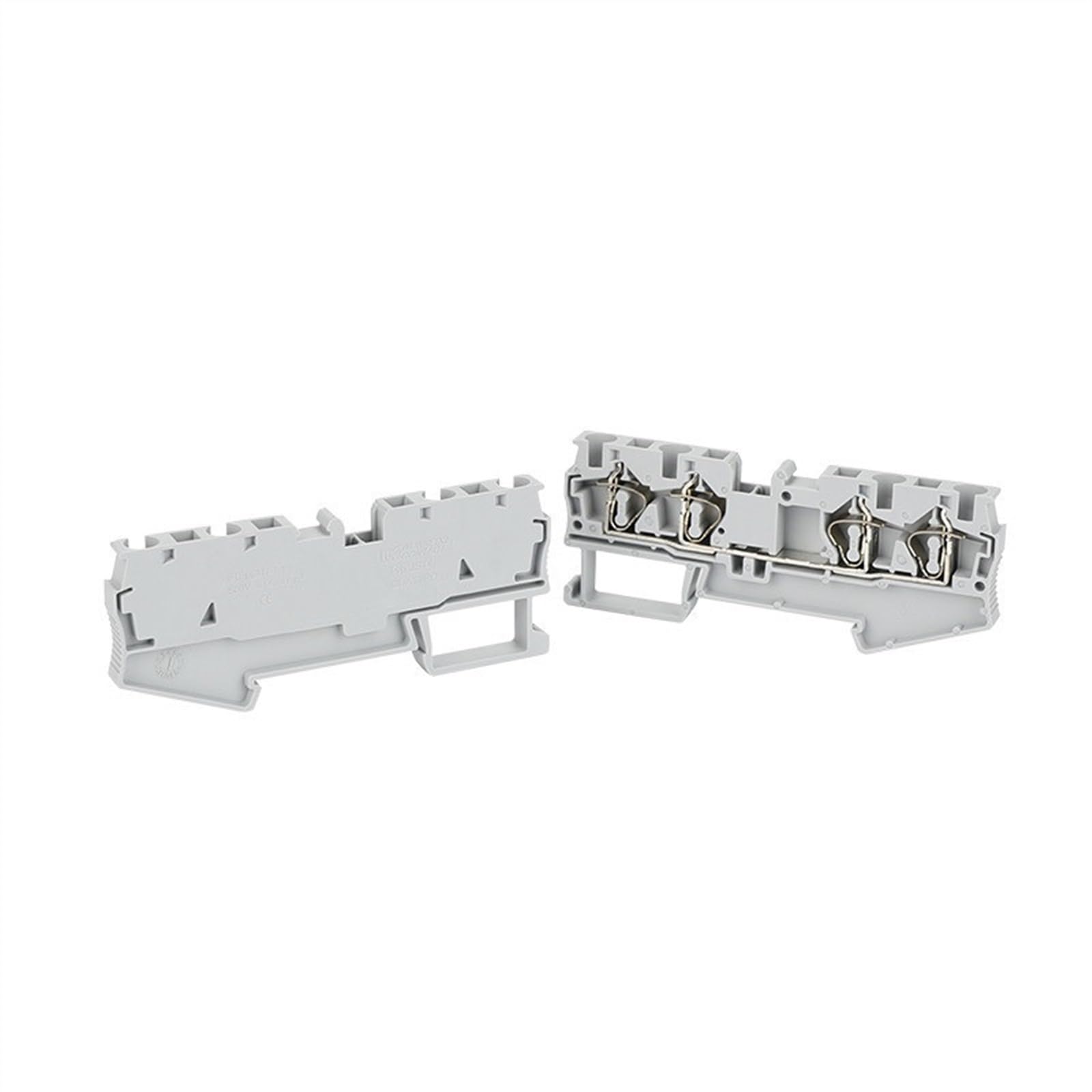 Cable Termin ST4-QU 10 Uds. Jaula de resorte 4 conductores enchufe ST 4 QUATTRO 4mm2 conector eléctrico bloque de terminales de carril Din(Grey)