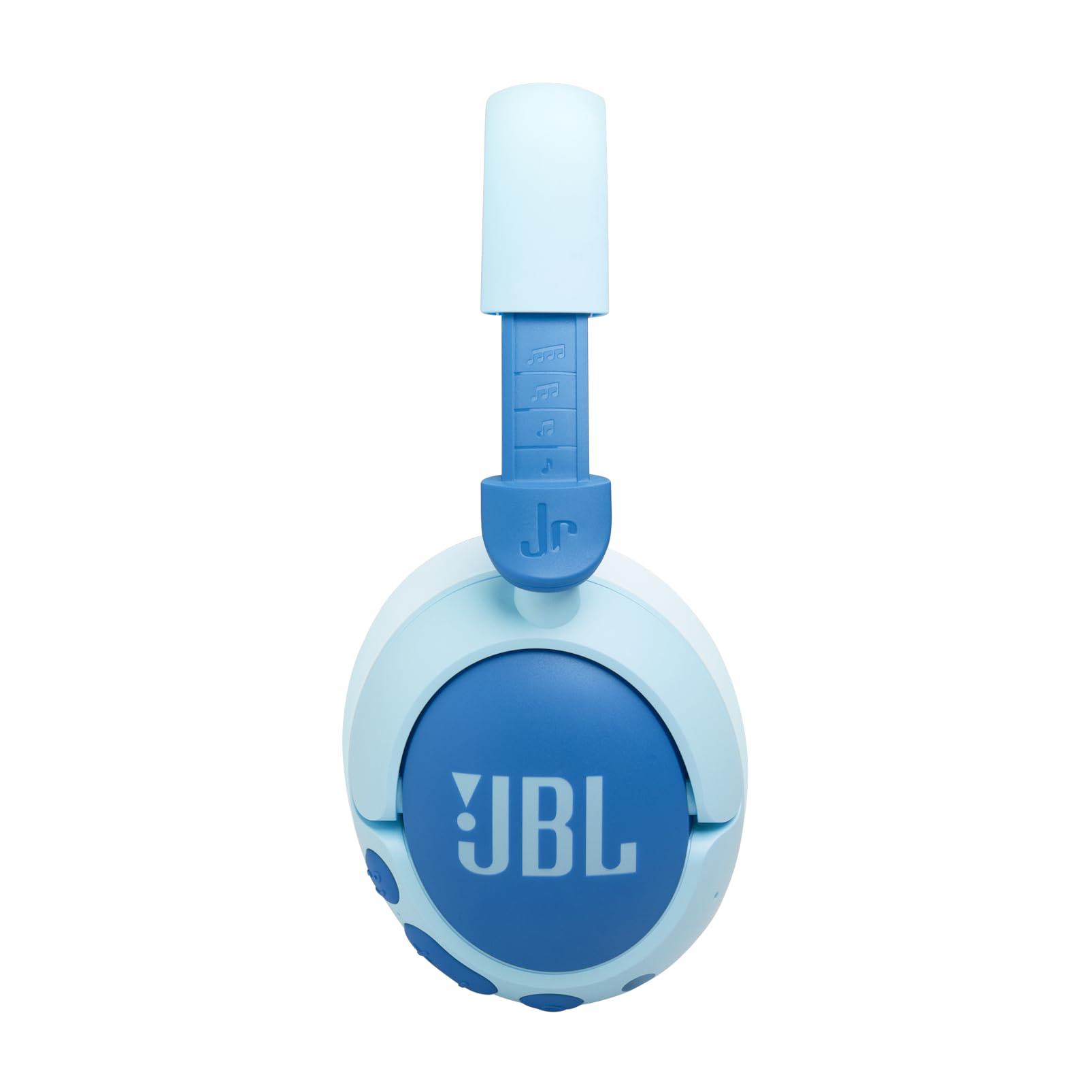 JBL Junior 470 NC, Kabellose Over-Ear Bluetooth-Kopfhörer mit Active-Noise-Cancelling für Kinder, Mikrofon, 50 h Wiedergabe, JBL Safe Sound, geringer Lautstärke, simpler Bedienung und Stickern, Blau