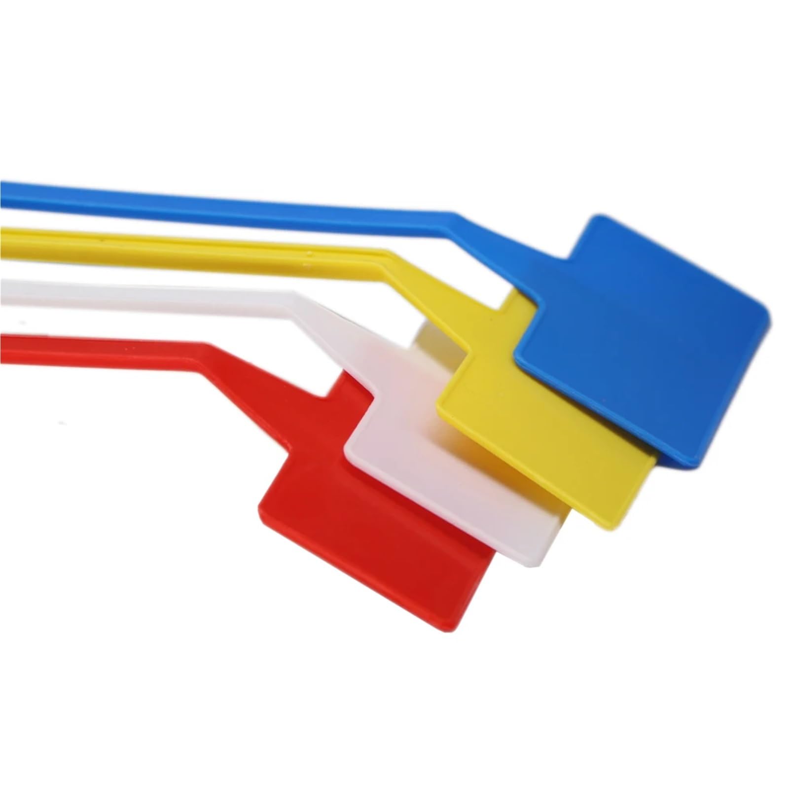 Pflanzenschilder Pflanzenetiketten, große wasserdichte Kunststoff-T-Gartenetiketten, Kindergarten-Topfpfahlmarkierungen for Kräuter, Blumen(Red-L,30PCS)