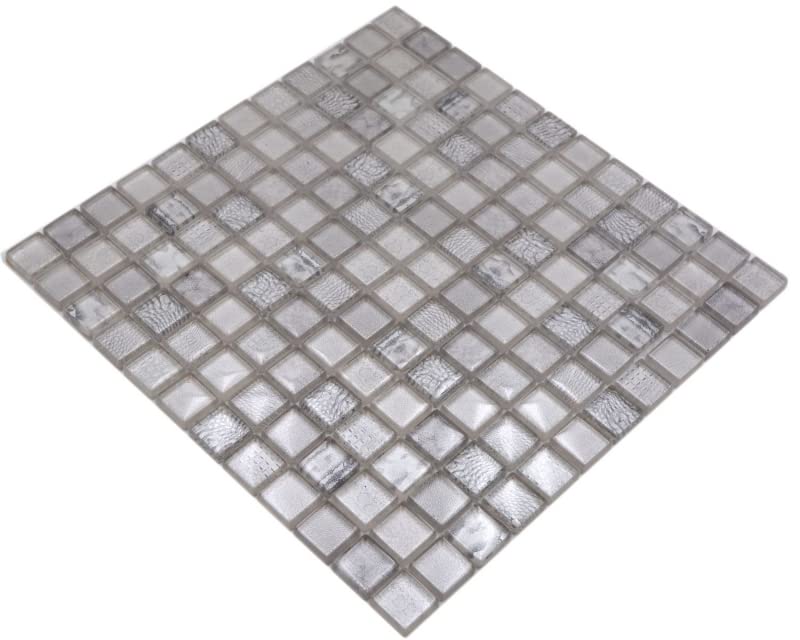 Mosaico in vetro bianco lucido Africa parete cucina bagno doccia MOS68-WL14_f