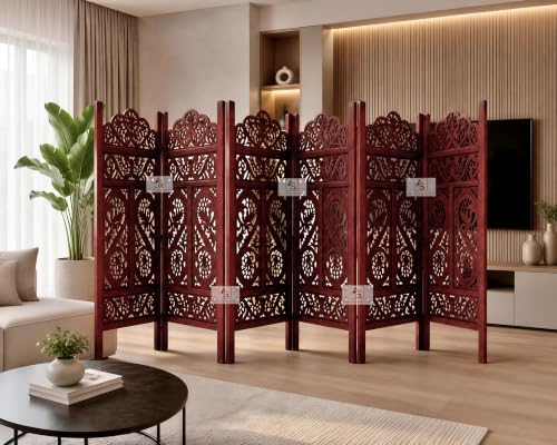 Image of Partition for Living Room,Divider,Partition Wall Divider Screen Separator, Wall Panel Divider for Hall | Bedroom |Office | Puja Room | Restaurant S Design (4 Feet 6 Panel)