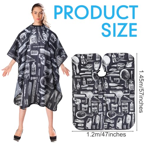 JenPen 6 Pcs Waterproof Hair Styling Cape Salon Barber Cape for Stylist Hairdresser Haircuting Adjustable, 47" x 59" - Image 3