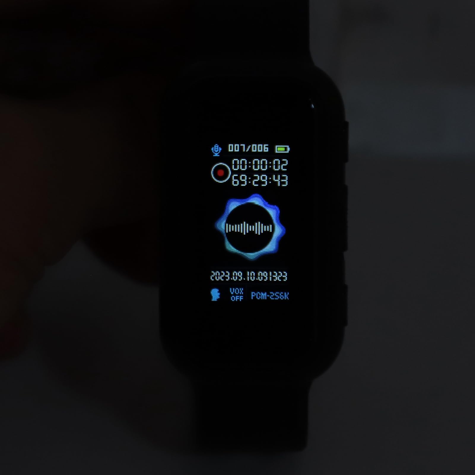 Reloj con Grabadora de Voz, Pulsera con Grabadora Digital Reloj con Grabadora de Voz Reducción de Ruido HD Reproductor de MP3 Cifrado de Archivos Grabadora Activada por Voz Reloj