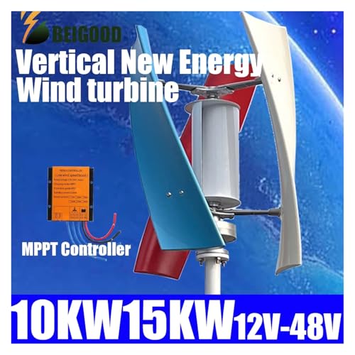 10KW 15KW 48V Pionowy generator turbin wiatrowych oś - Wysokofunkcyjne rozwiązanie Roof-Mount Odnawialne rozwiązanie do produkcji, gospodarstwa, pojazdów i łodzi - Potężne 10000W z kontrolerem