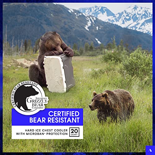 Arctic Zone Titan Deep Freeze 20Q Premium Ice Chest Roto Cooler With Microban Antimicrobial Protection, Gray #TOP4