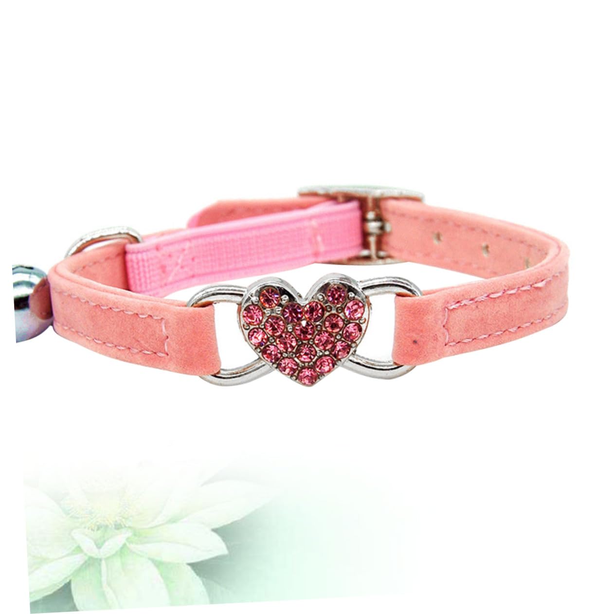 Collier Réglable pour Chat Forme Cœur avec Décoratifs et Clochette Accessoire et Élégant pour et pour Usage Quotidien Intérieur et Extérieur pour Propriétaires Animaux