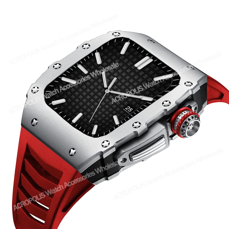 Boîtier de bracelet en acier inoxydable pour Apple Watch Band 7 45 mm iWatch SE