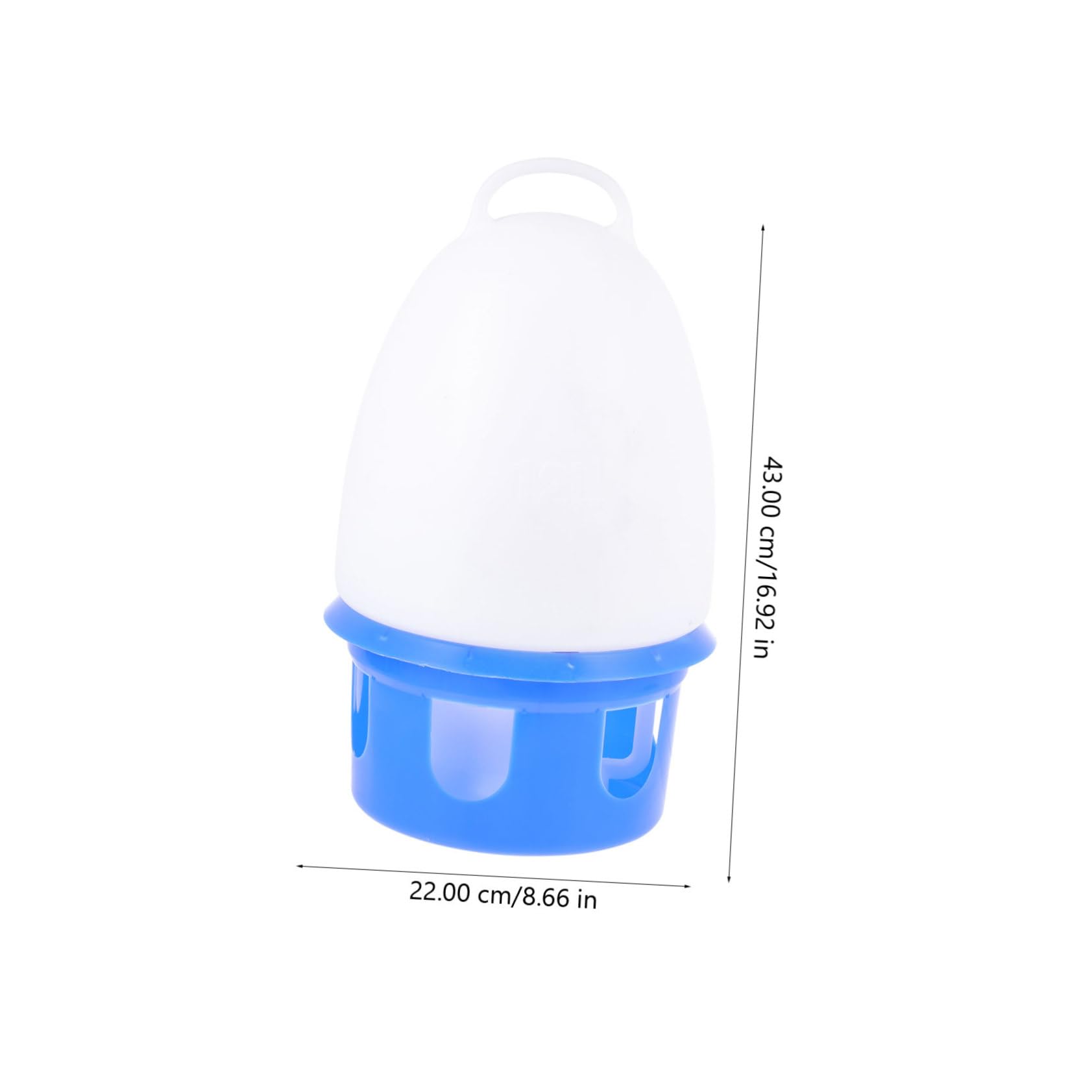 Abreuvoir à Pigeons Bleu en PVC, Modèle 1 Pièce pour Oiseaux et Volatiles | Démontable, Facile à Nettoyer, Structure Robuste, Forme Ronde et Lisse, Usage Simple