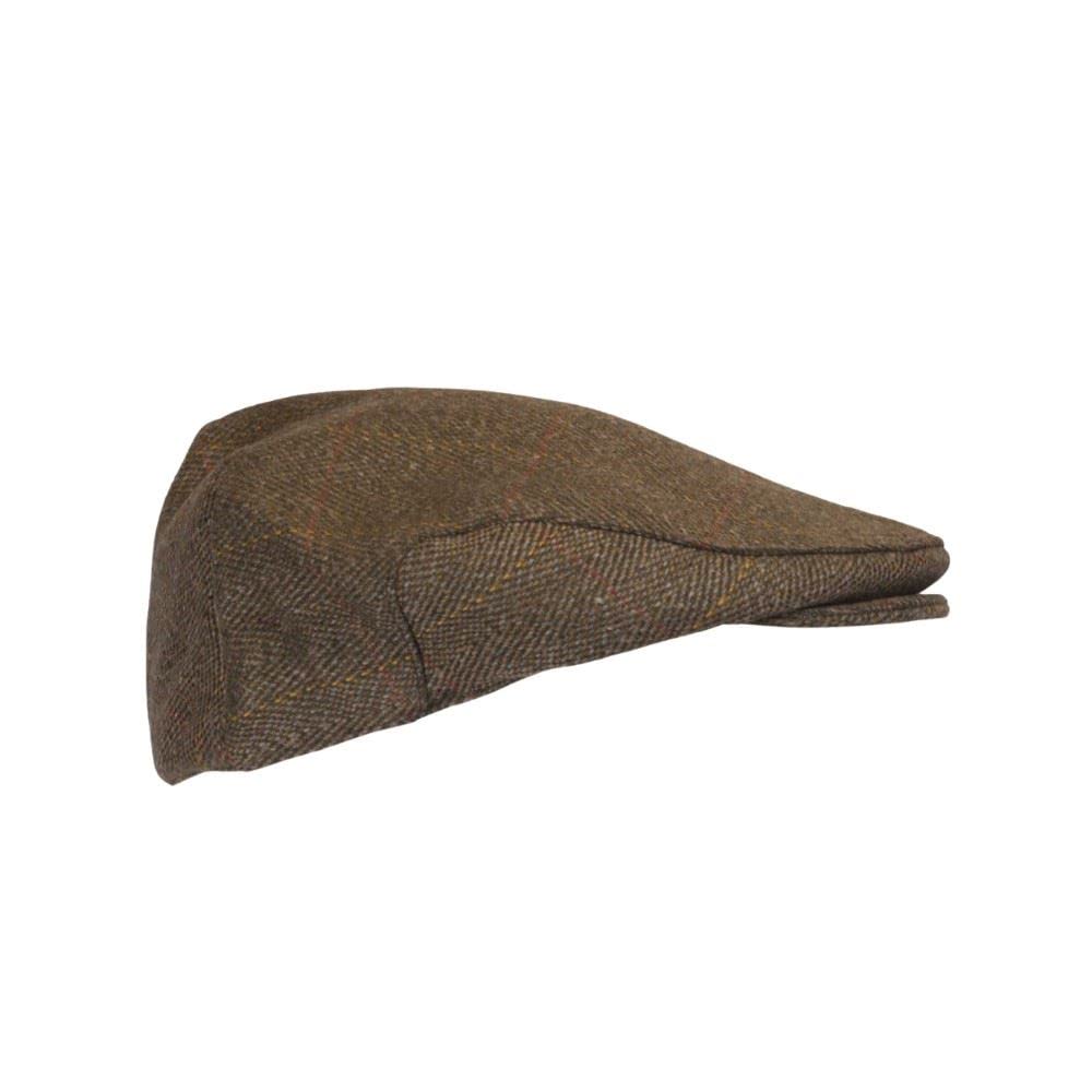 Walker & Hawkes - dziecięca czapka z suwakiem tweed - styl country - ciemnoniebieska, brązowy, XXL