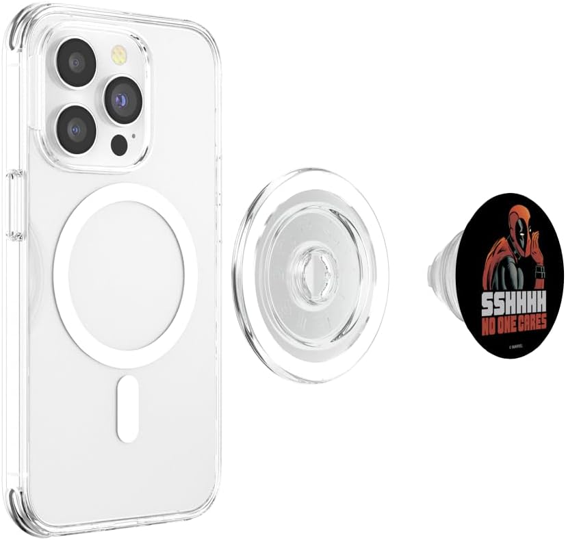 Marvel Deadpool Sshhhh No One Cares PopSockets PopGrip for MagSafe