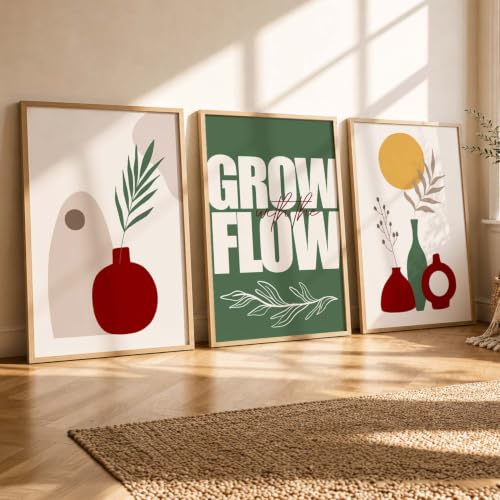 Image of kotart Decorative Painting for Wall Decoration - Modern Art Wall Decor Framed Painting for Living Room Bedroom - Framed Posters /Paintings with Frame Set of 3 (Art 4)