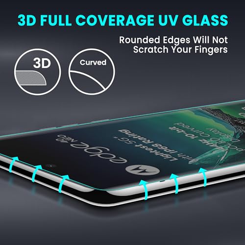 Image of FIRST MART UV Privacy Tempered Glass for Motorola Edge 40 Neo | Anti-Spy 9H Curved Screen Protector, Edge-to-Edge, Case-Friendly | 1 Pack