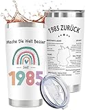 Geschenk 40 Geburtstag Frauen - Edelstahl-Thermosbecher geschenk zum 40 geburtstag frau. Personalisierte Geschenk zum 40 Geburtstag für eine Freundin, Mutter oder Tochter(1985)