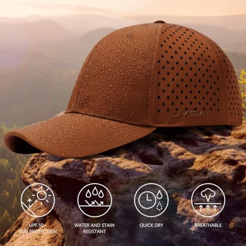 Image of UPF 50+ Performance Water Resistant Baseball Cap Lightweight Breathable Hat Golf Running Boat Hiking for Men Women