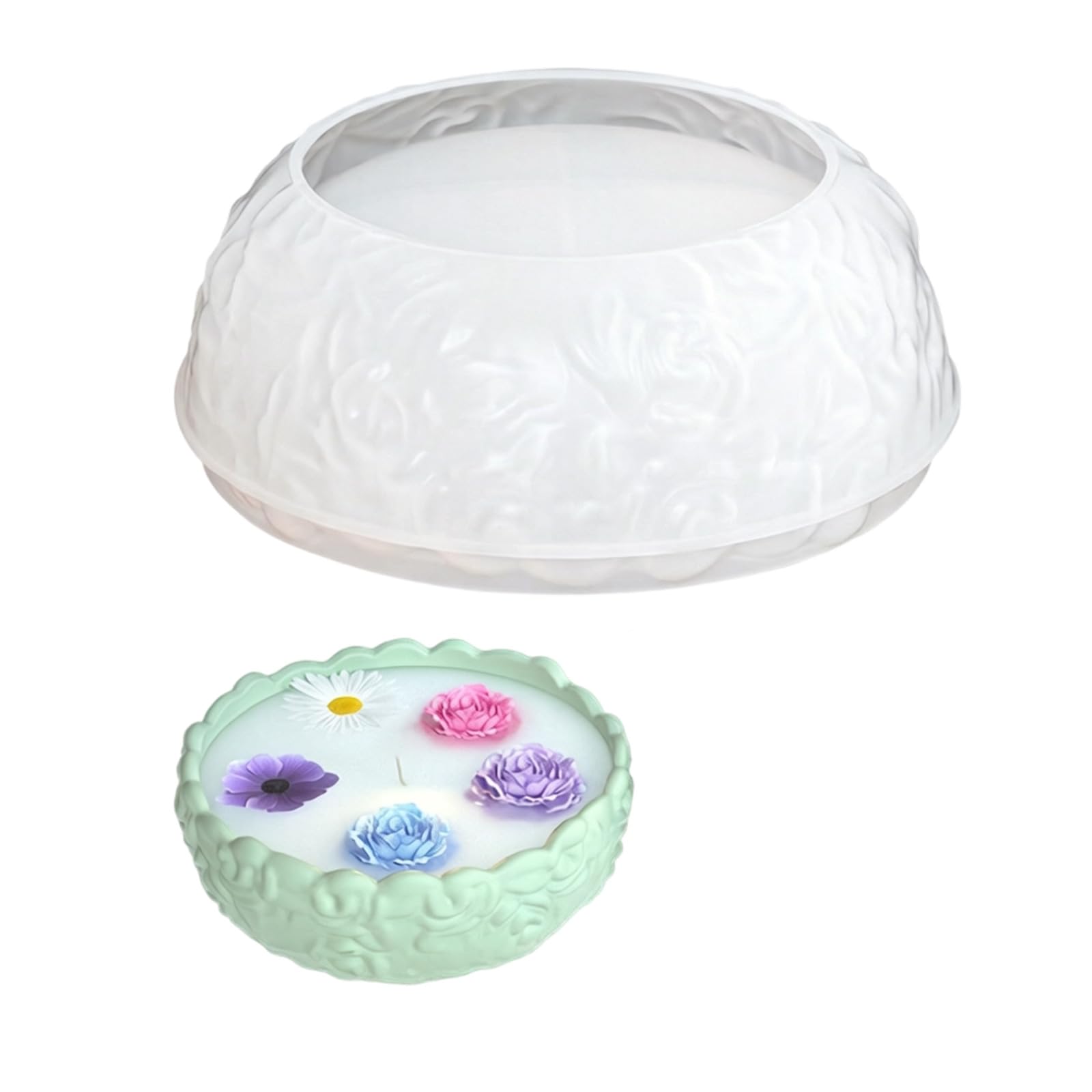YTtkku Bowl Silicone Molds Flower Planter Silicone Molds for Cup Decorative Bowl Gypsum Ornaments Making Cast