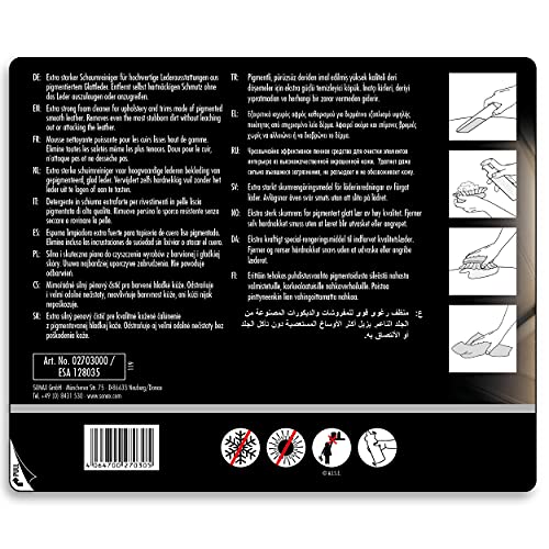 SONAX PROFILINE LeatherCleaner (1 Liter) extra starker Schaumreiniger für hochwertige Lederausstattungen aus pigmentiertem Glattleder | Art-Nr. 02703000