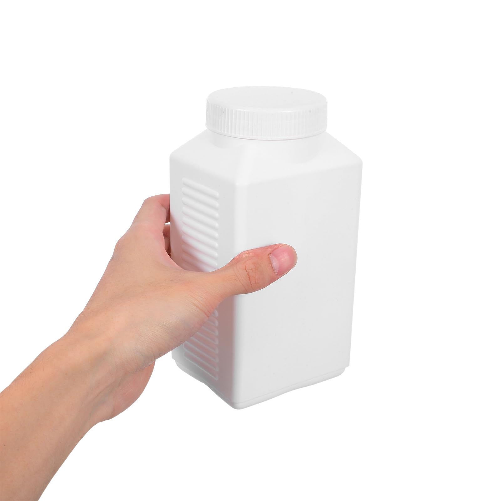 12 Piezas Botella de Rosca de Rectangular Hdpe Laboratorio de 1000ml Blanco con Tapa Almacenamiento y Dispensación para Reactivos en Entornos Industriales