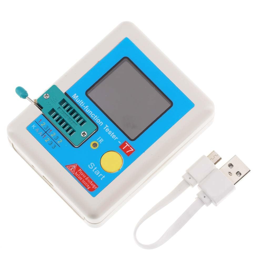 LCR-TC1 LCR-TC7 Pocketable Multifunctional TFT Transistor Tester for Diode Triode Capacitor Resistor Transistor LCR ESR NPN PNP MOSFET with 1.8 inch Colorful Display (LCR-TC7)