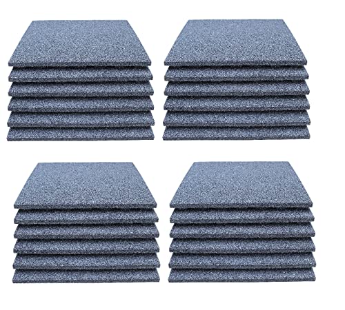 LANDGRID 24x Fallschutzmatten 50x50x4cm Schwarz Gummi Pool Schaukel Spielturm Platten Kinder LANDGRID 24x Fallschutzmatten 50x50x4cm Schwarz Gummi Pool Schaukel Spielturm Platten Kinder