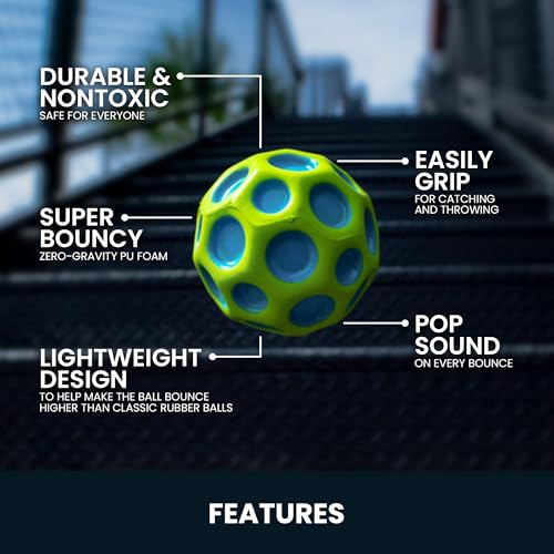 image for Waboba Moon Ball Gradient Hyper Bouncy Ball - All Ages Extreme Bounce 