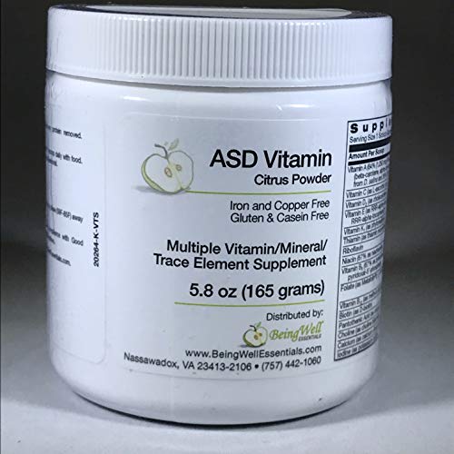 ASD Vitamin Powder for Children with Autism Spectrum Disorder Multiple Vitamin/mineral/trace Element Supplement- 5.8 oz