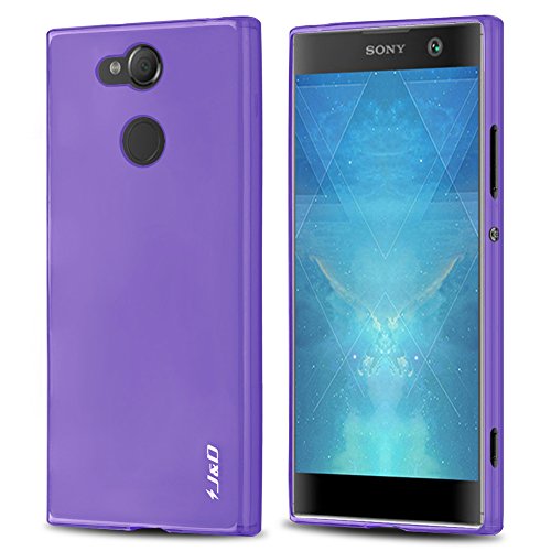 J&D Compatible para Xperia XA2 Funda, [Cojín Fino] [Parachoques Ligero] [Protección contra Caídas] Resistente Funda TPU Protectora para Sony Xperia XA2 - [NO para Sony XA2 Ultra] - Púrpura