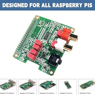 HiFi DAC HAT per Raspberry Pi 5/4/3B+/Zero, scheda audio PCM5122, 384 kHz/32 bit HiFi Sound Shield con uscita RCA e 3,5 mm, doppio oscillatore e DOP, 112 dB SNR