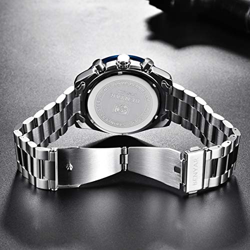 Image of BENYAR Fashion Watches for Men Sport Waterproof Watch Analog Quartz Date Chronograph Stainless Steel Business Wristwatch
