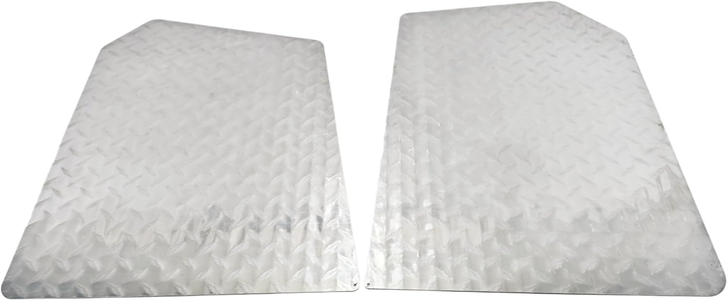UTV Diamond Plate Floor Heavy Duty Aluminum Floor Boards Replacement for Polaris Ranger XP 800 Crew 2010 2011 2012 2013 2014 Silver
