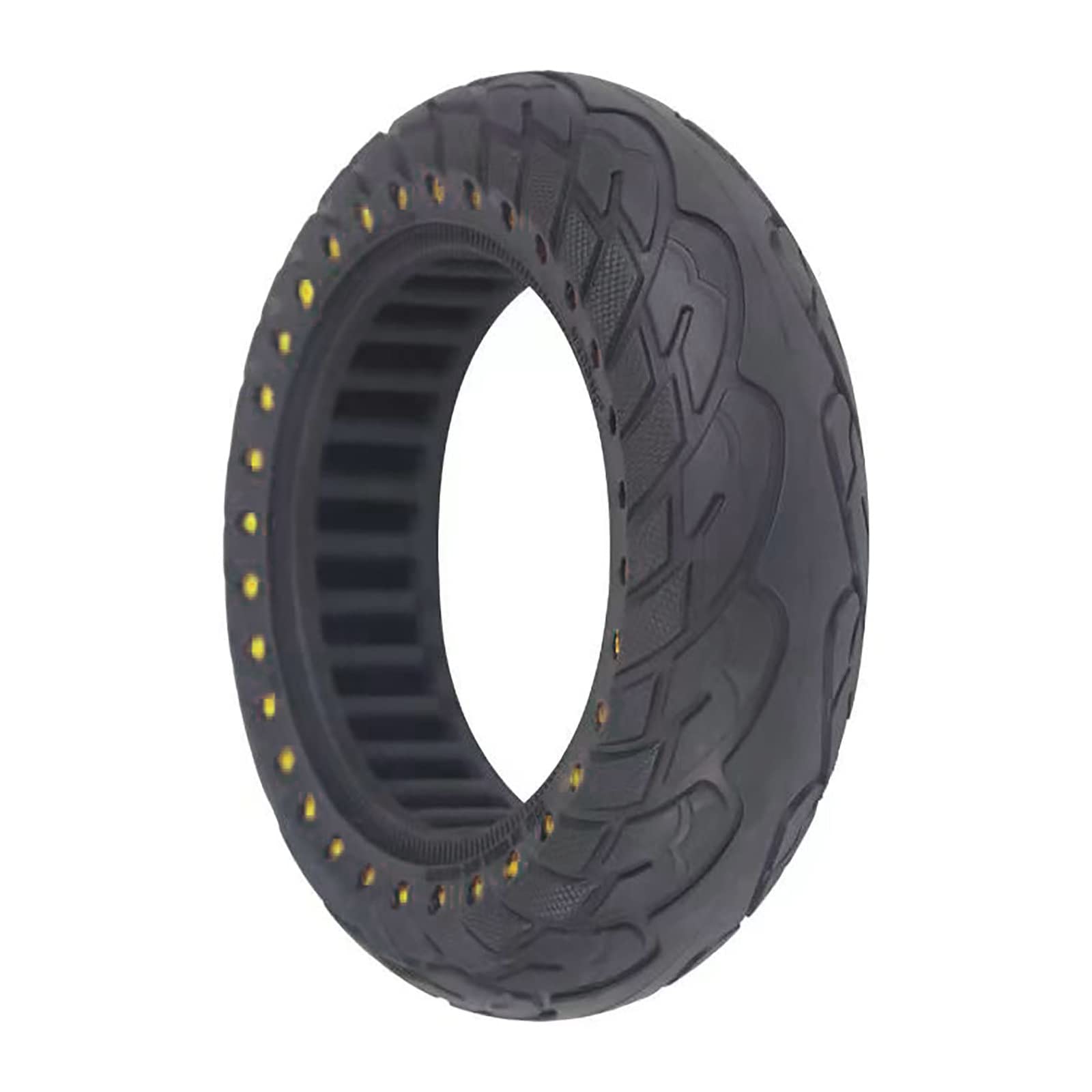 Photo 1 of Electric Scooter Tires, 10 Inch 10x2.50/ 8.5 Inch 8.5x2.0 Honeycomb Explosion-Proof Solid Tires, Wear-Resistant Anti-Skid High Elastic Tire Honeycomb Shock Absorption Tire-G-10in Black-G