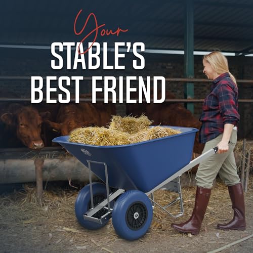 Agri Barrow Wheel Barrow 200 Litre Plastic Wheelbarrow with Puncture Proof Twin Slim Tyres, Blue– Ideal for Equestrians, Farmers, Gardeners, Stable Yards, and Heavy-Duty Use 3 Agri Barrow Wheel Barrow 200 Litre Plastic Wheelbarrow with Puncture Proof Twin Slim Tyres, Blue– Ideal for Equestrians, Farmers, Gardeners, Stable Yards, and Heavy-Duty Use - Image 3