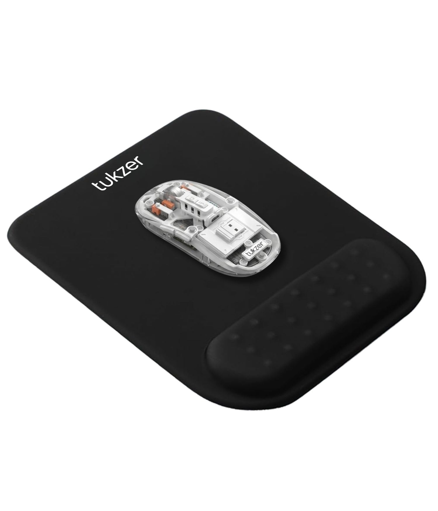 Tukzer Gel Mouse Pad Wrist Rest Memory-Foam Ergonomic Mousepad| Cushion Wrist Support & Pain Relief| Suitable for Gaming, Computer, Laptop, Home & Office Non-Slip Rubber Base (Black) — Amazon image 2