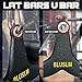 BLUSLM LAT Pull Down Bar for Cable Machine, LAT Pulldown Attachments T-bar V-bar Cable Attachment for Gym, Back Tricep Strength Training Handle (BL03)