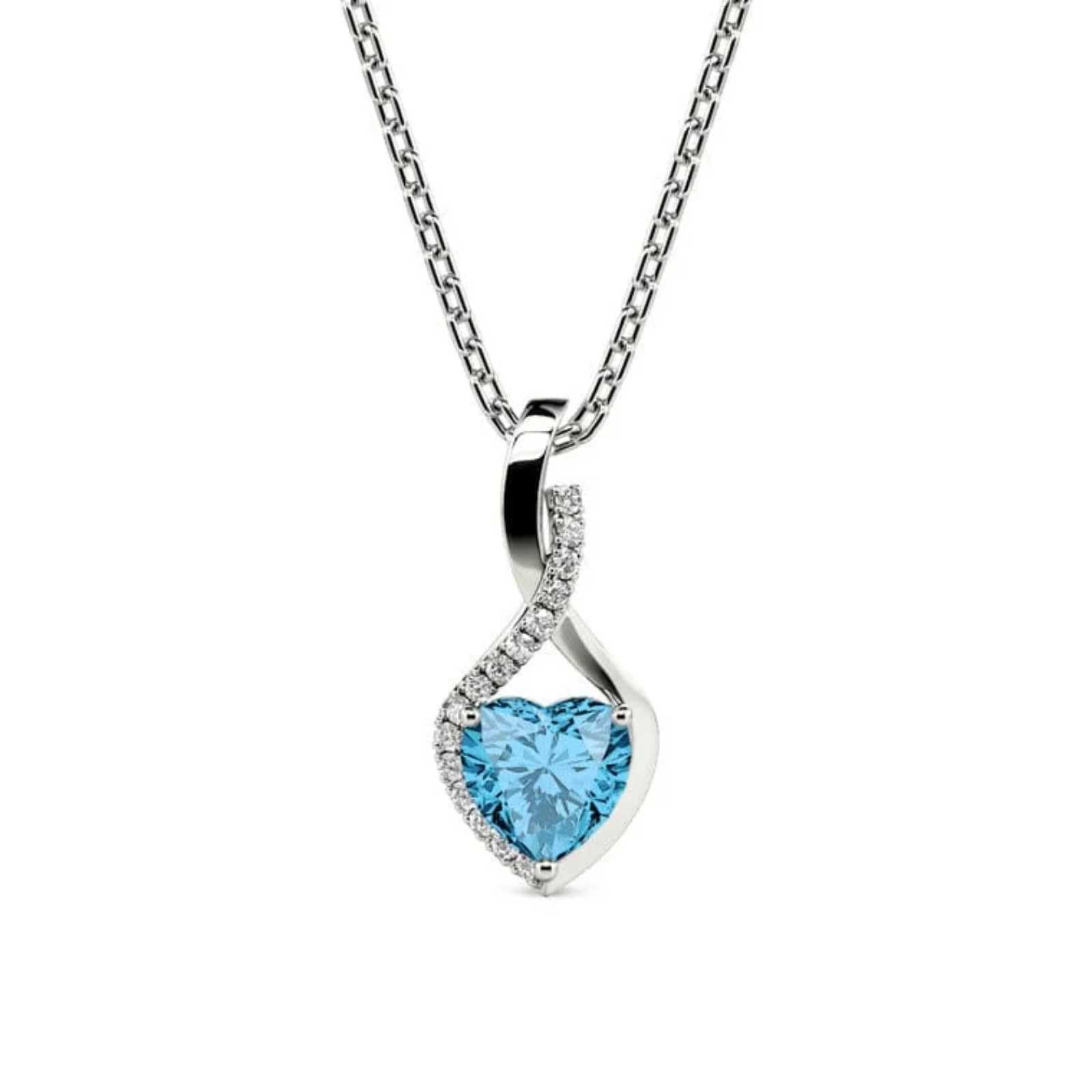 925 Hallmark Silver Twist Heart Cut Sterling Silver Pendant-image-19