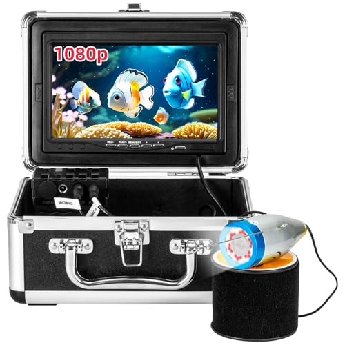 Image of Underwater Fishing Camera, 7 inch HD LCD Fish Finder 1200TVL Waterproof Fishing Camera IP68 with 36pcs Infrared White Dual Lights for Boat, Lake, Ice Fishing