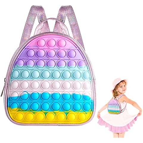 Woosir Pop Fidget Backpack Fidget Toys for Girls Boys Pop Purse Pop Shoulder Bag Fidget School Supplies Christmas Party Favors Pop Fidget Bag Handbag Best Gifts for Toddler Kids Students Cover