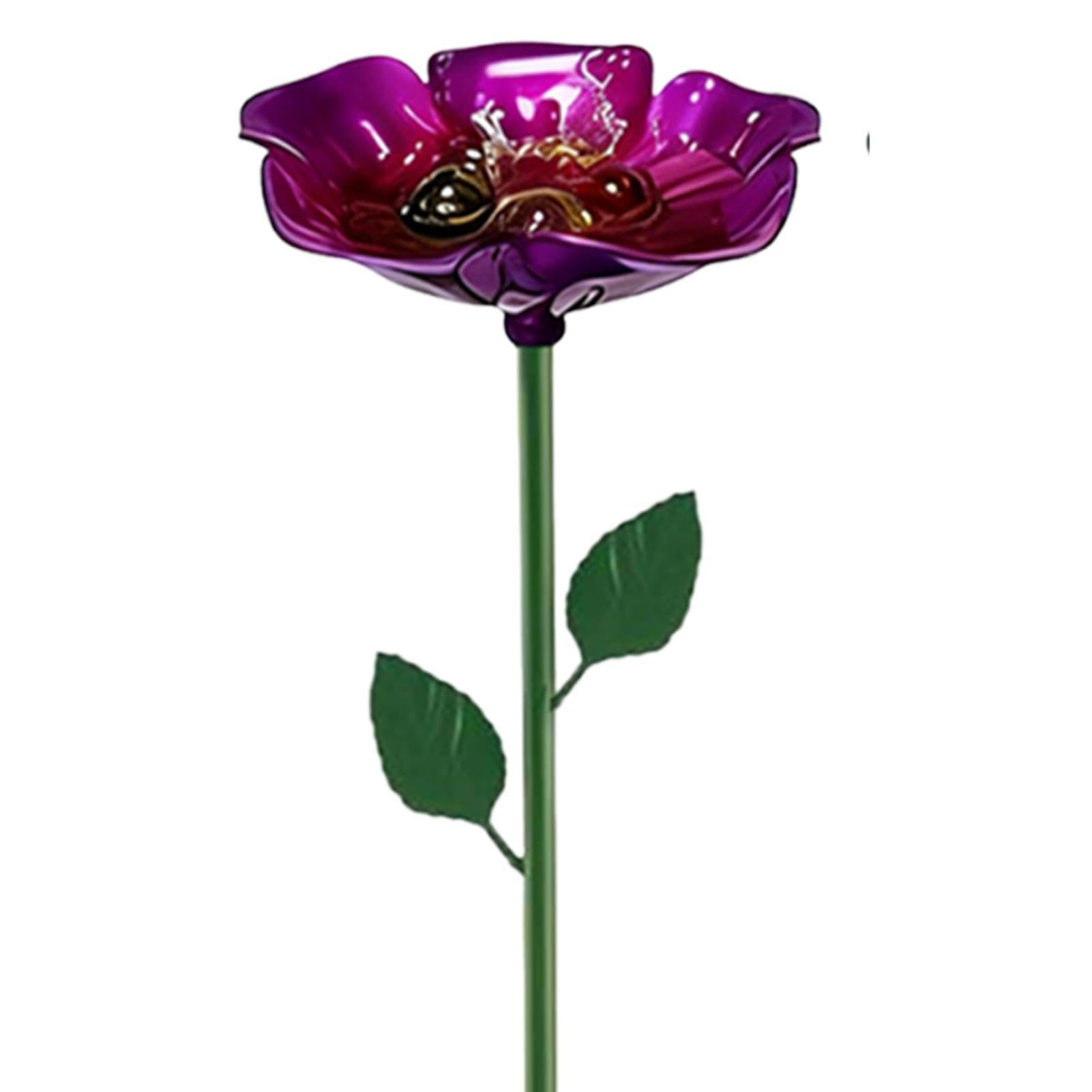 Abbeveratoio per Uccellini a Forma di Fiori, 4 Pezzi Stazione Acqua Esterno per Giardino, Cortile, Balcone