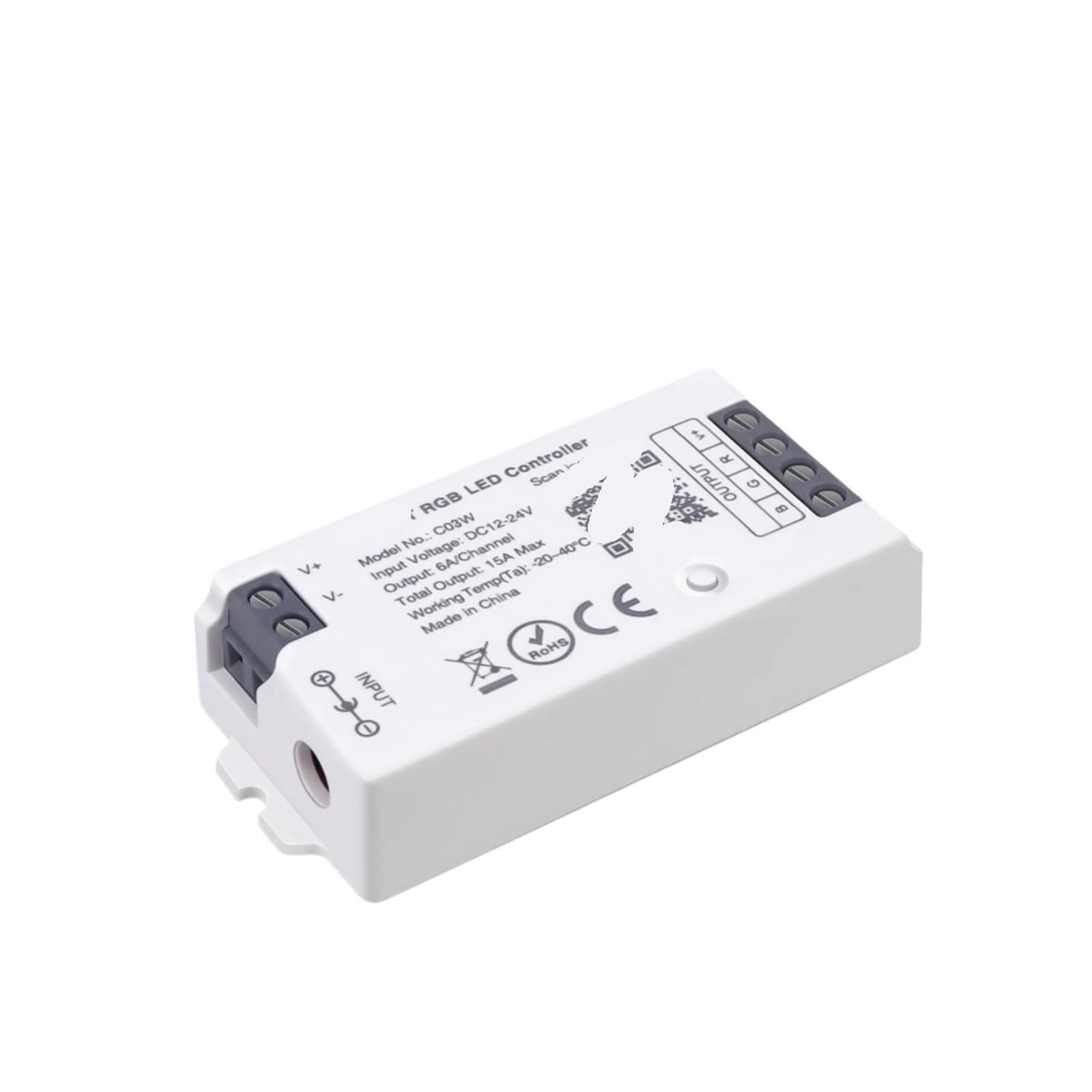 Contrôleur LED RGB commutateur variateur DC12-24V pour bande lumineuse