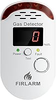 FirlarmDetector Plug-in Gas Leak Detector for Home - Natural Gas, Propane, Methane, LPG Alarm with LED Display, 85dB Alert for Kitchen, RV, Garage