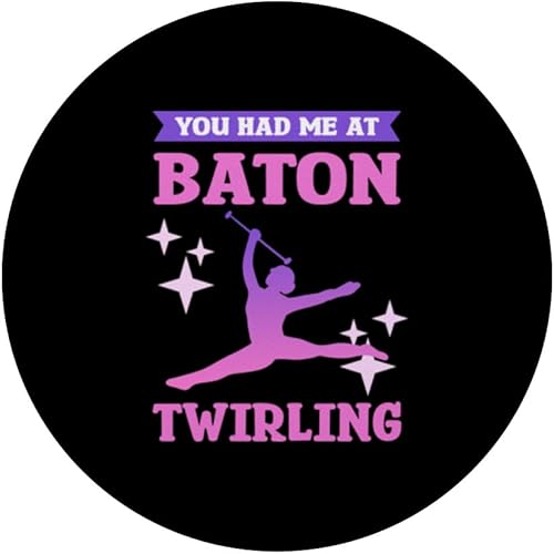 Miniatura 3 de You had me at Baton Twirling. Majorette Baton Twirler PopSockets intercambiables PopGrip