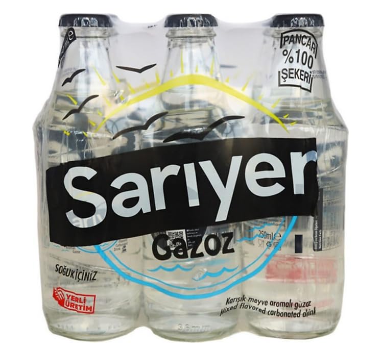 Sarıyer Karışık Meyve Aromalı Gazoz Cam 200 ml 6'lı