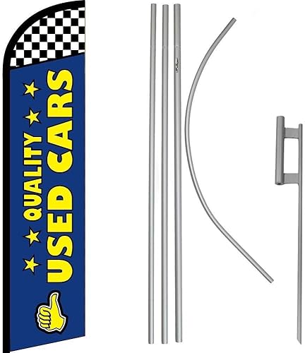 Premium Used Cars Windless Flag & 16' Flagpole KitGround