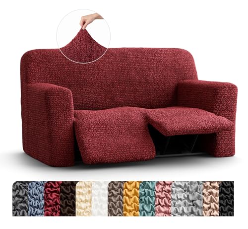 PAULATO BY GA.I.CO. PAULATO BY GA.I.CO. Recliner Cover – Soft Form-Fit Slipcover – Stretch 1-Piece Reclining Furniture Protector – Machine Washable Hypoallergenic Fabric – Burgundy (Reclining Loveseat 55"-83" Wide) sold by Mamma Mia Covers - Amazon