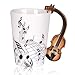 Amore musica violino note modello libertà stile tazza in ceramica tazza per tè e caffè latte con manico Gift