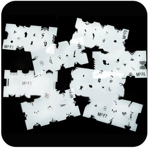 8pcs x Airbrush Stencils (#1-8) CODE: #108